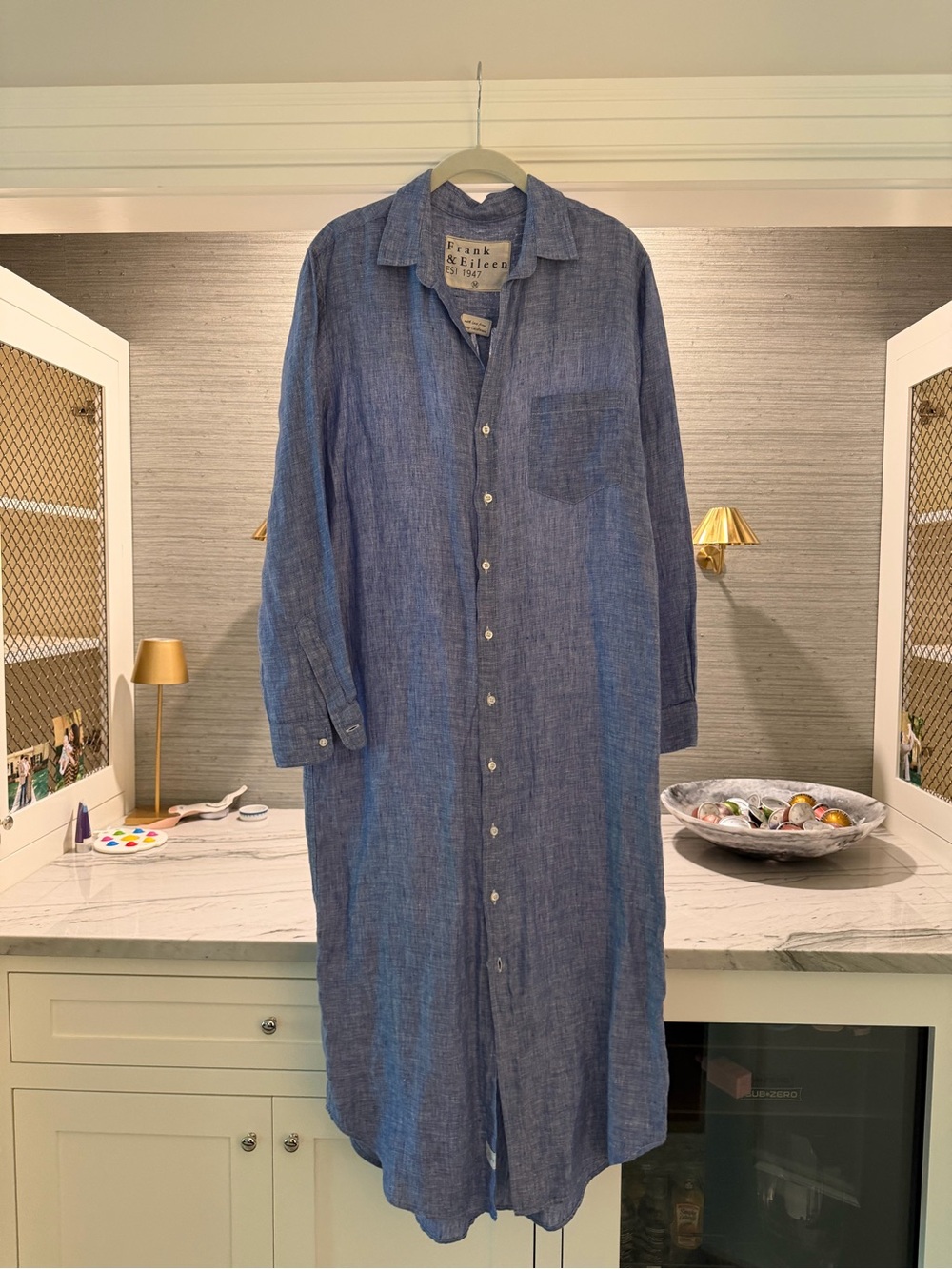 Frank & Eileen Rory Button-Down Linen Shirt Dress - Picture 2 of 4